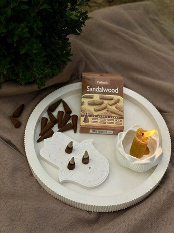 Sandalwood Premium Incense Cones (Сандал)(Tulasi) Конусы 00009 фото