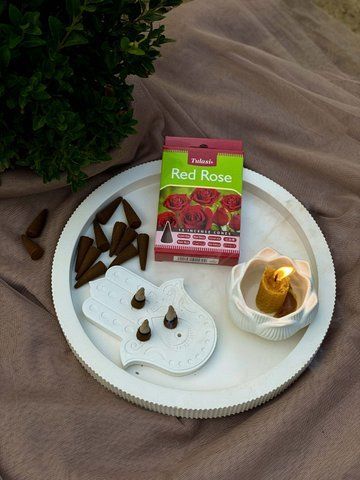 Red Rose Incense Cones (Красная Роза) (Tulasi) Конусы 00004 фото